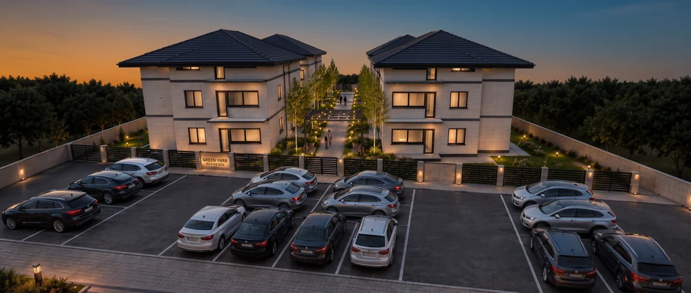 Green Yard Residence — Eksterijer · arhitektonska vizualizacija